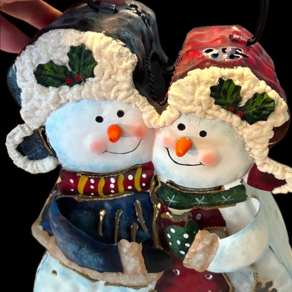 Festive Snowman Couple Holiday Decor
